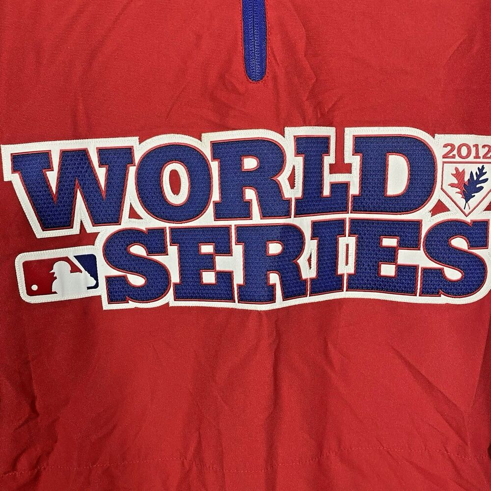 2012 Majestic Authentic Collection World Series Dugout Warmup Jacket L Tigers - Picture 3 of 10